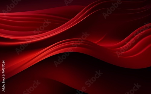Dark red abstract background with waves. generative ai