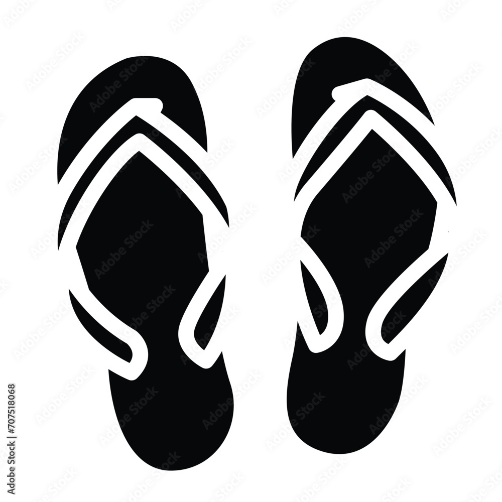 Flip-flops beach accessories isolated, vacations concept Flip-flops beach accessories isolated, vacations concept