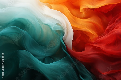 colorful green, red, white silk background for wallpaper