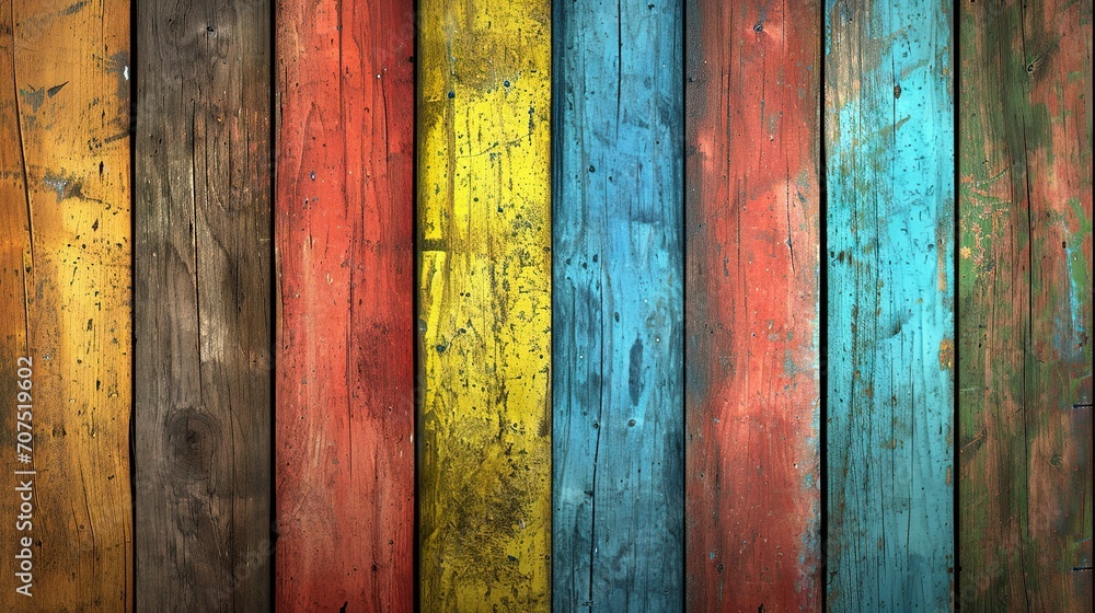 Old, grunge, colorful wood background Old, grunge, colorful wood background
