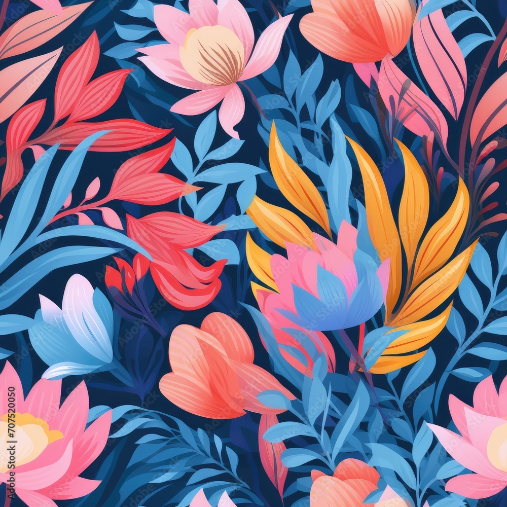 Floral Pattern, abstract pattern, sweet color seamless pattern design, for packing paper, fabric print and banner backgrounds.