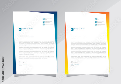 Business style letter head templates for your project design, company letterhead template, Letterhead design, Vector illustration. 