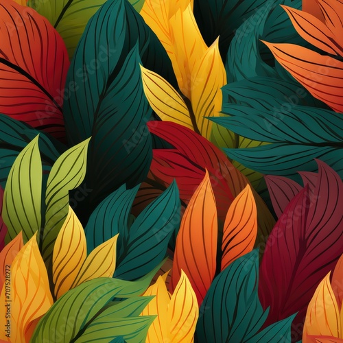 Leaves fabric pattern, abstract pattern, sweet color seamless pattern design, for packing paper, fabric print and banner backgrounds.