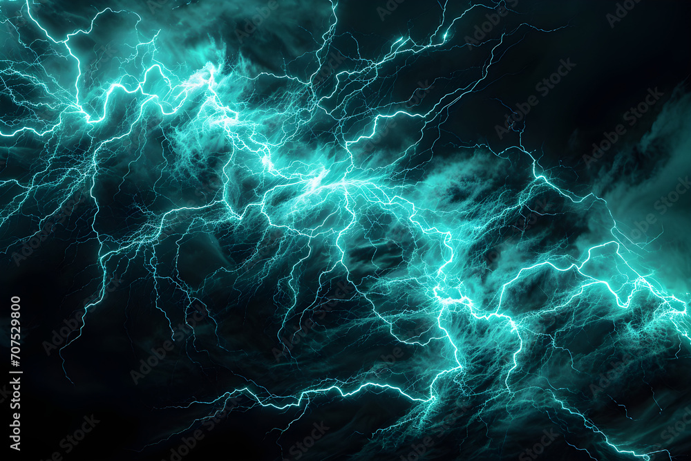 Abstract background of teal lightning Abstract background of teal lightning