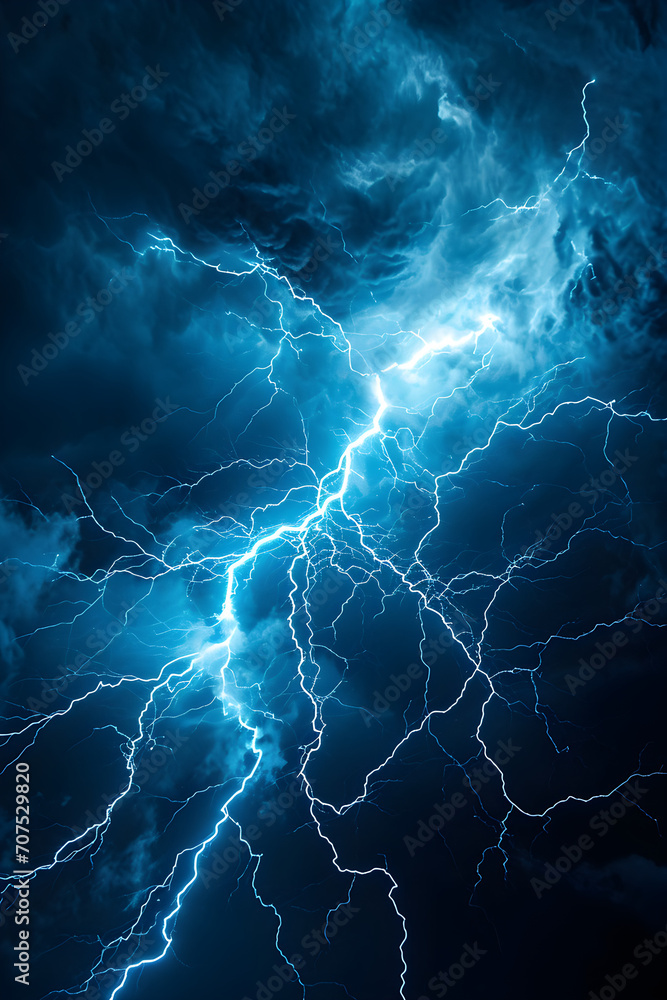 Abstract background of blue lightning Abstract background of blue lightning