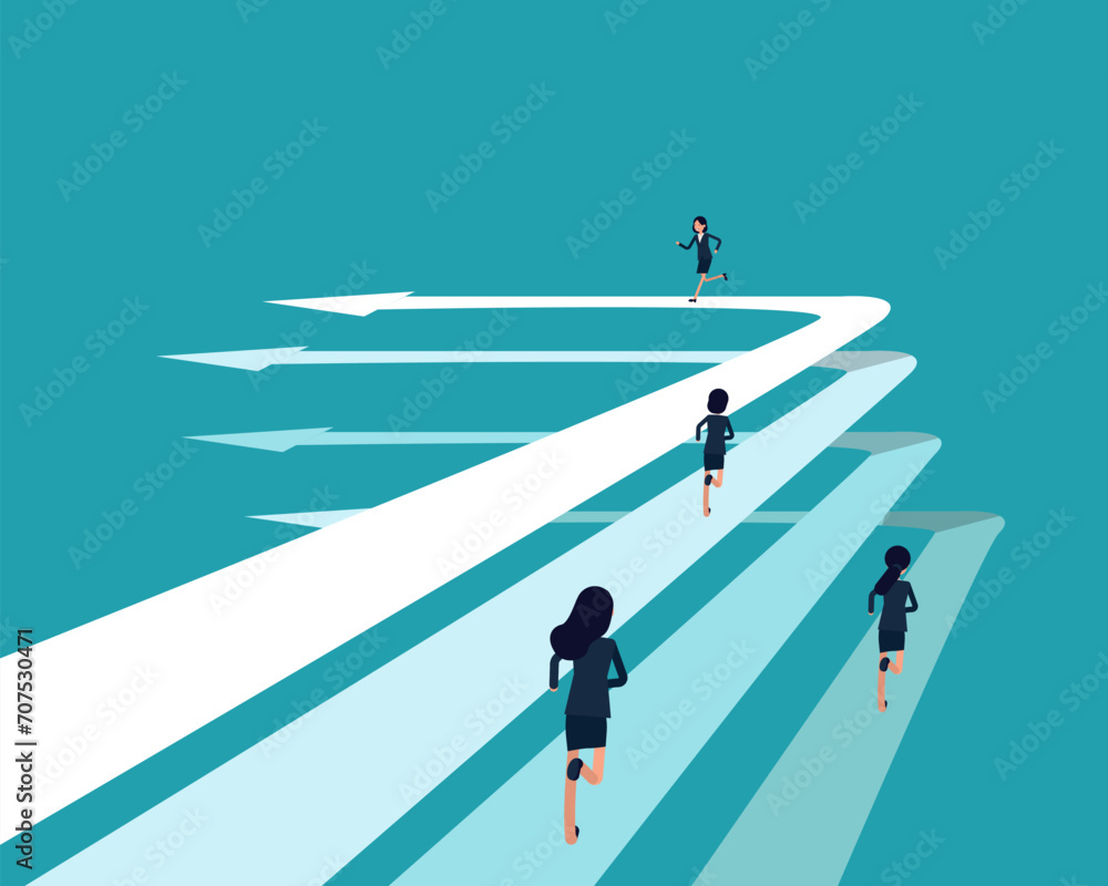 Competition goals. Vector business character race concept Competition goals. Vector business character race concept