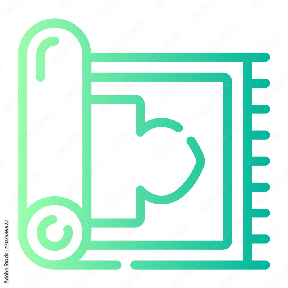 Obraz premium prayer rug Line Gradient Icon