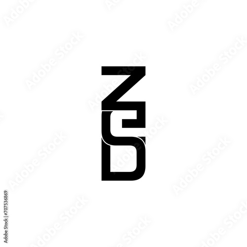 zed lettering initial monogram logo design