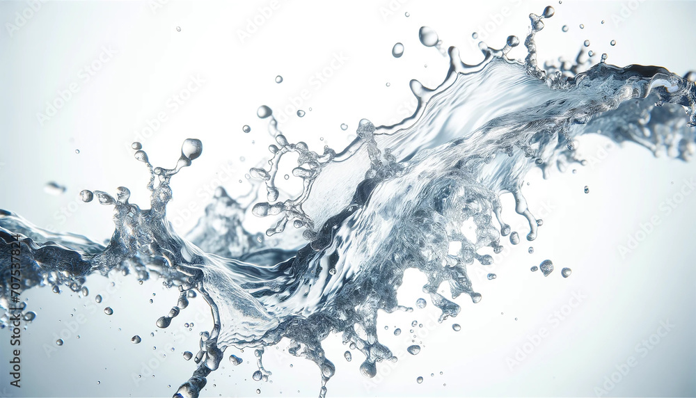 Splash of Water with Splashes and Droplets Splash of Water with Splashes and Droplets