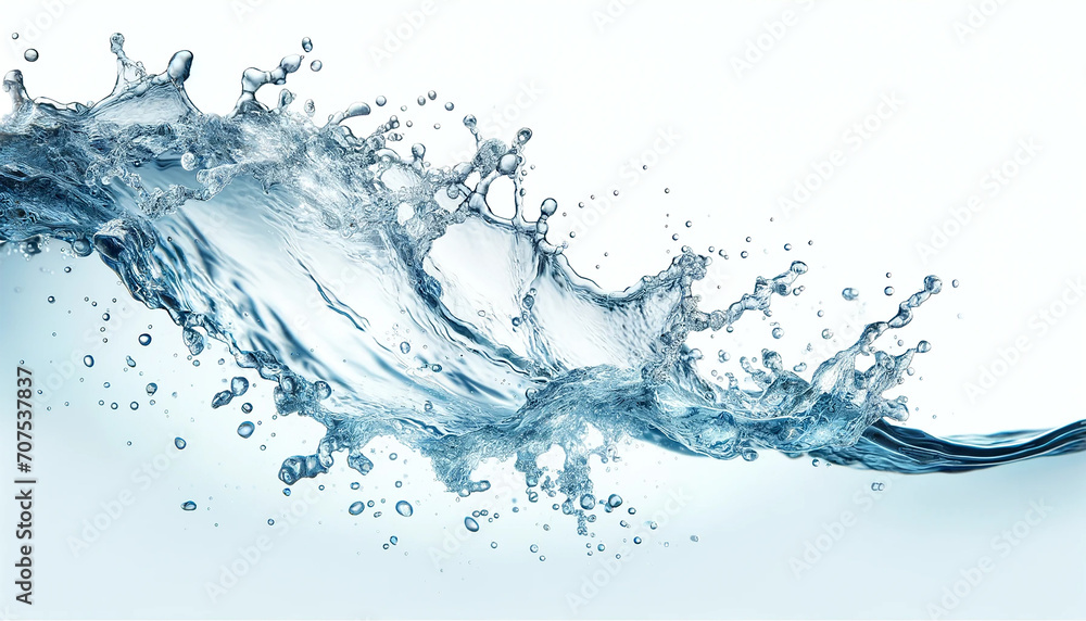 Splash of Water with Splashes and Droplets Splash of Water with Splashes and Droplets