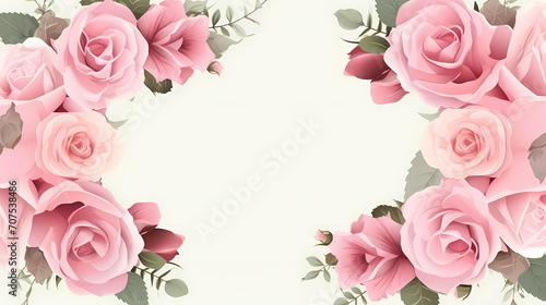 Beautiful pink rose bouquet flowers background, symbol of Valentine's Day, wedding, love © Derby