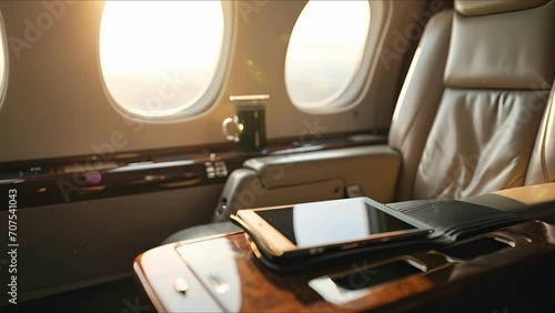 Dont miss a second of the breathtaking views outside your private jet stay connected and entertained with these modern handheld devices. photo