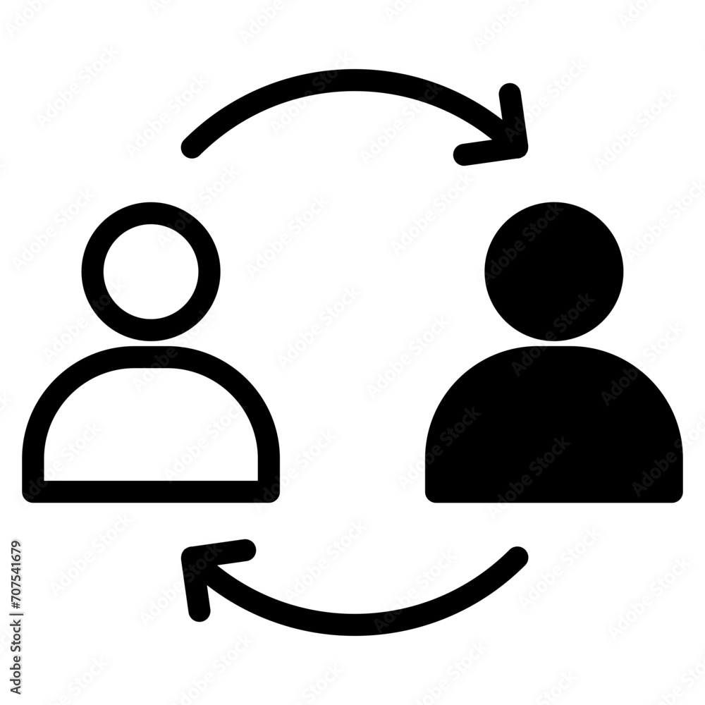 Exchange, arrows icon. Replacement, worker, arrow, business icon. Experience exchange icon Exchange, arrows icon. Replacement, worker, arrow, business icon. Experience exchange icon