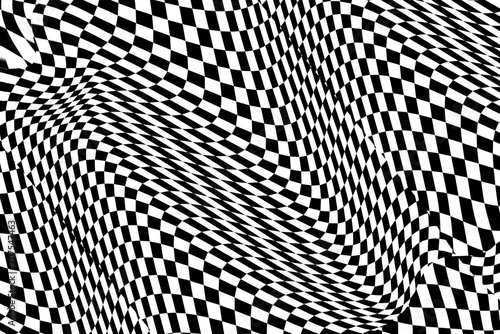 Abstract seamless checkered pattern moving background
