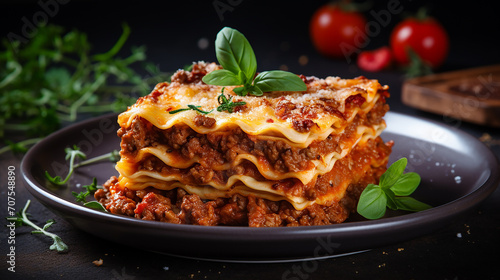 delicious traditional lasagna bolognese sauce