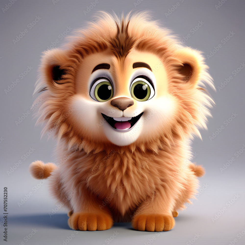 Lion smiling 012. Generate Ai