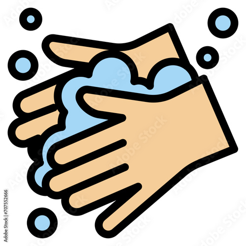 handwash line icon