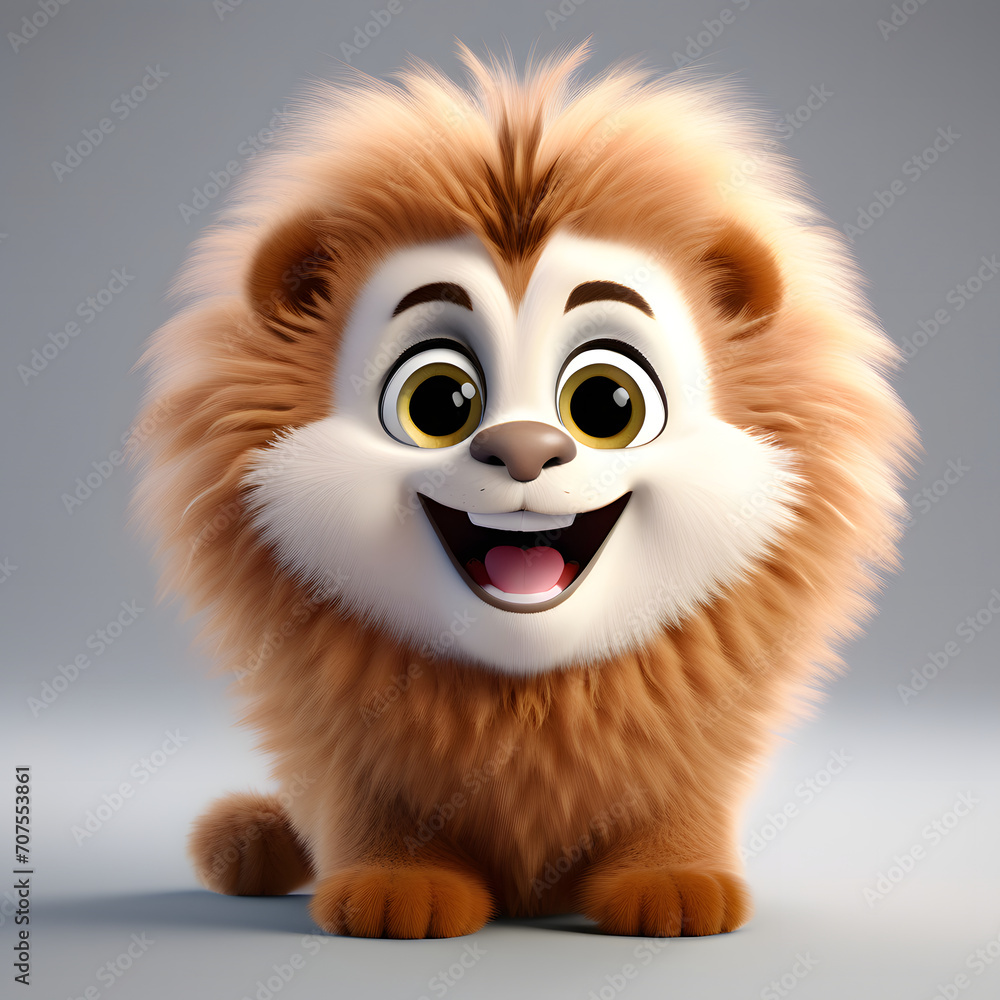 Lion smiling 028. Generate Ai