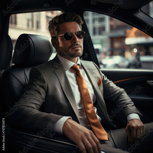 Vehicle male luxury young adult car business automobile transportation businessman men person suit