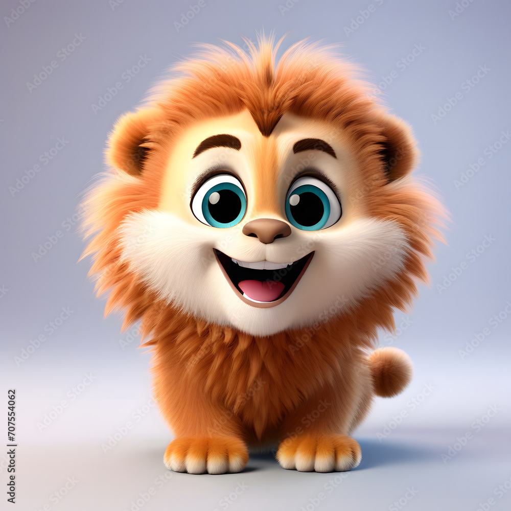 Lion smiling 031. Generate Ai