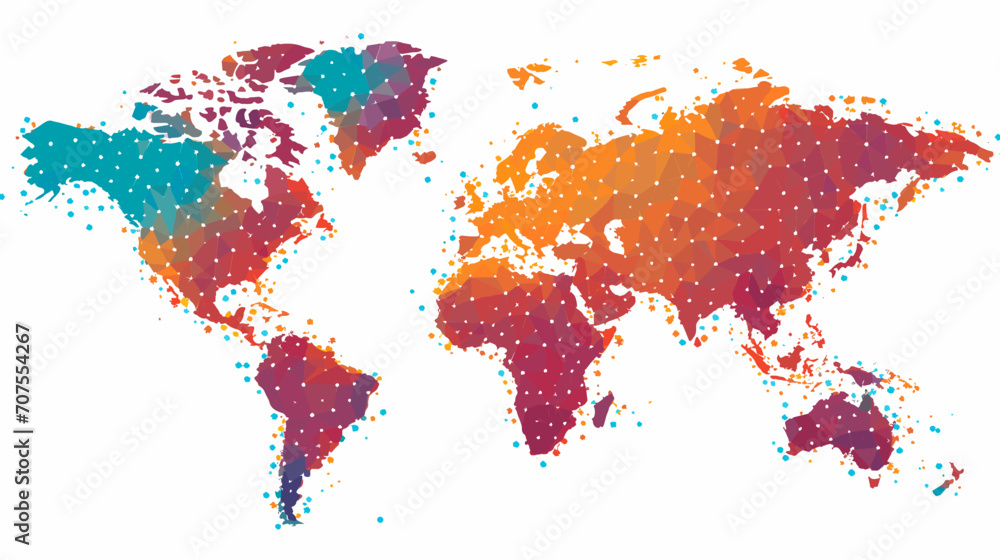 World wide business concept image. Vector illustration.