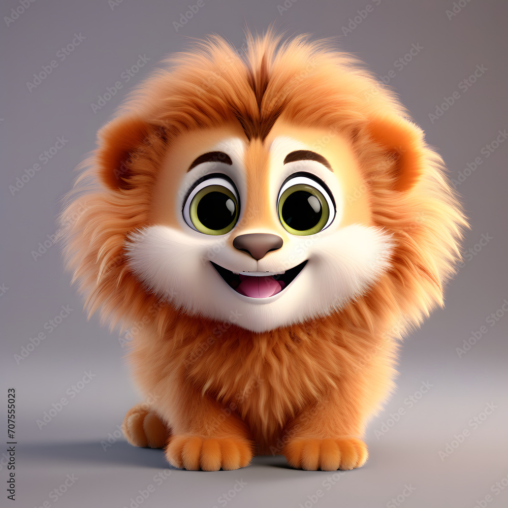 Lion smiling 048. Generate Ai