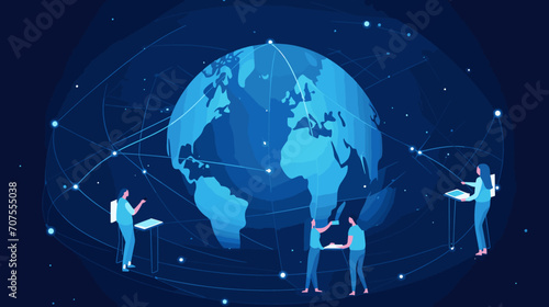 World wide business concept image. Vector illustration.
