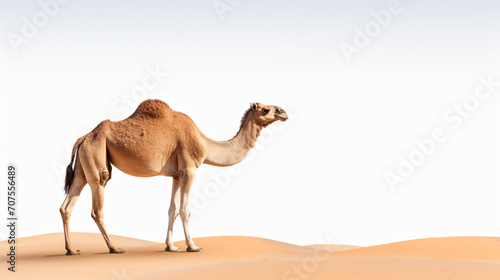 Camel isolated on white Desert Elegance A Maj © Pic