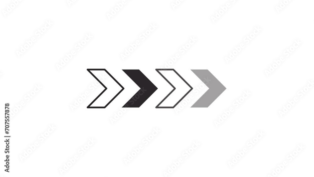 4K Animated Arrow direction sign on transparent background. Video animation of a black arrow 4K Animated Arrow direction sign on transparent background. Video animation of a black arrow