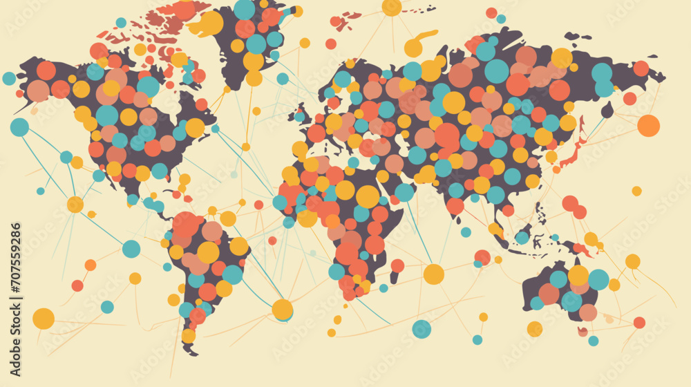 Fototapeta premium World wide business concept image. Vector illustration.