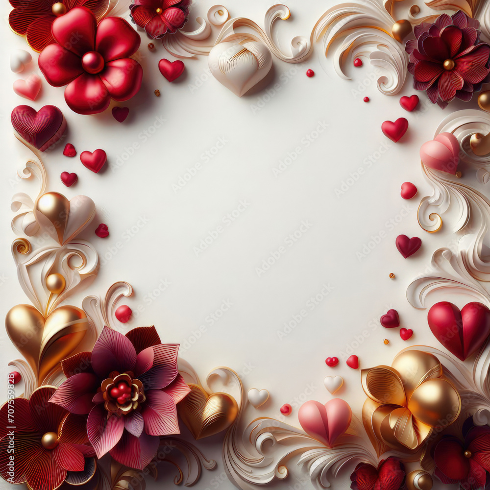 a heart shaped picture frame with various decorations a heart shaped picture frame with various decorations