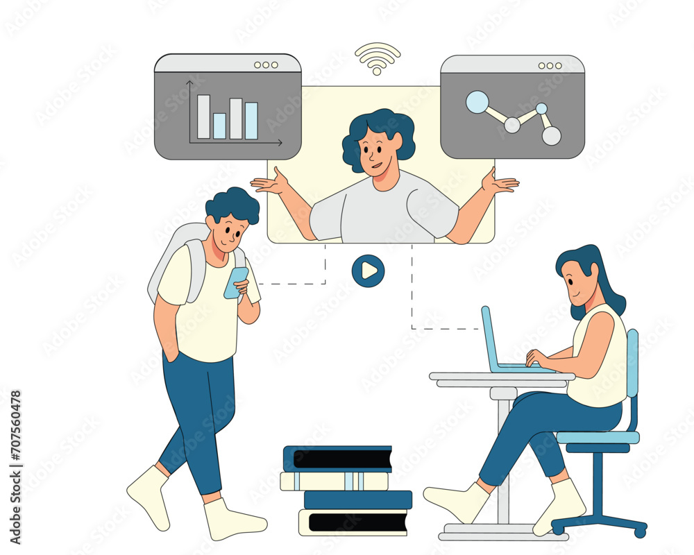Student Learned Online Using their Smartphones and Laptops | Online Education Activity Student Learned Online Using their Smartphones and Laptops | Online Education Activity