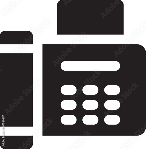 Rounded filled Fax Icon