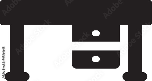 Rounded filled Desk Icon