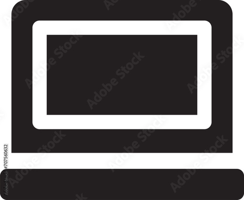 Rounded filled Laptop Icon