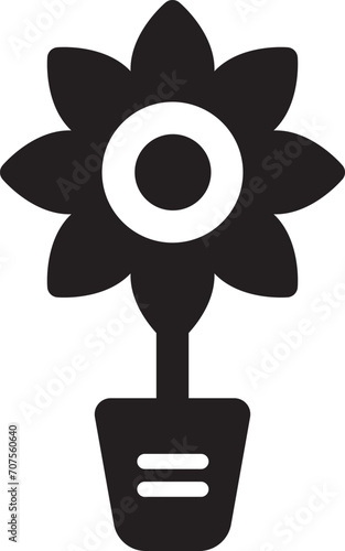 Rounded filled Flower Icon