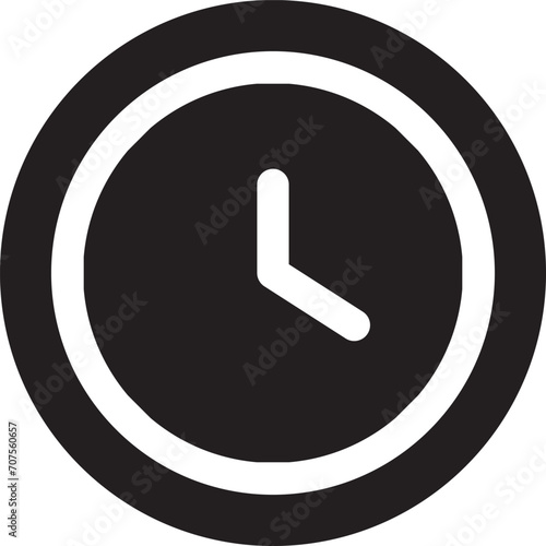 Rounded filled Wall Clock Icon