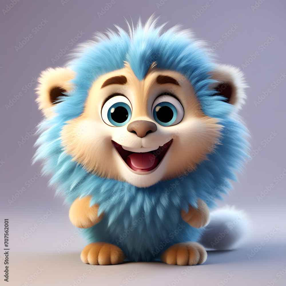 Lion smiling 063. Generate Ai