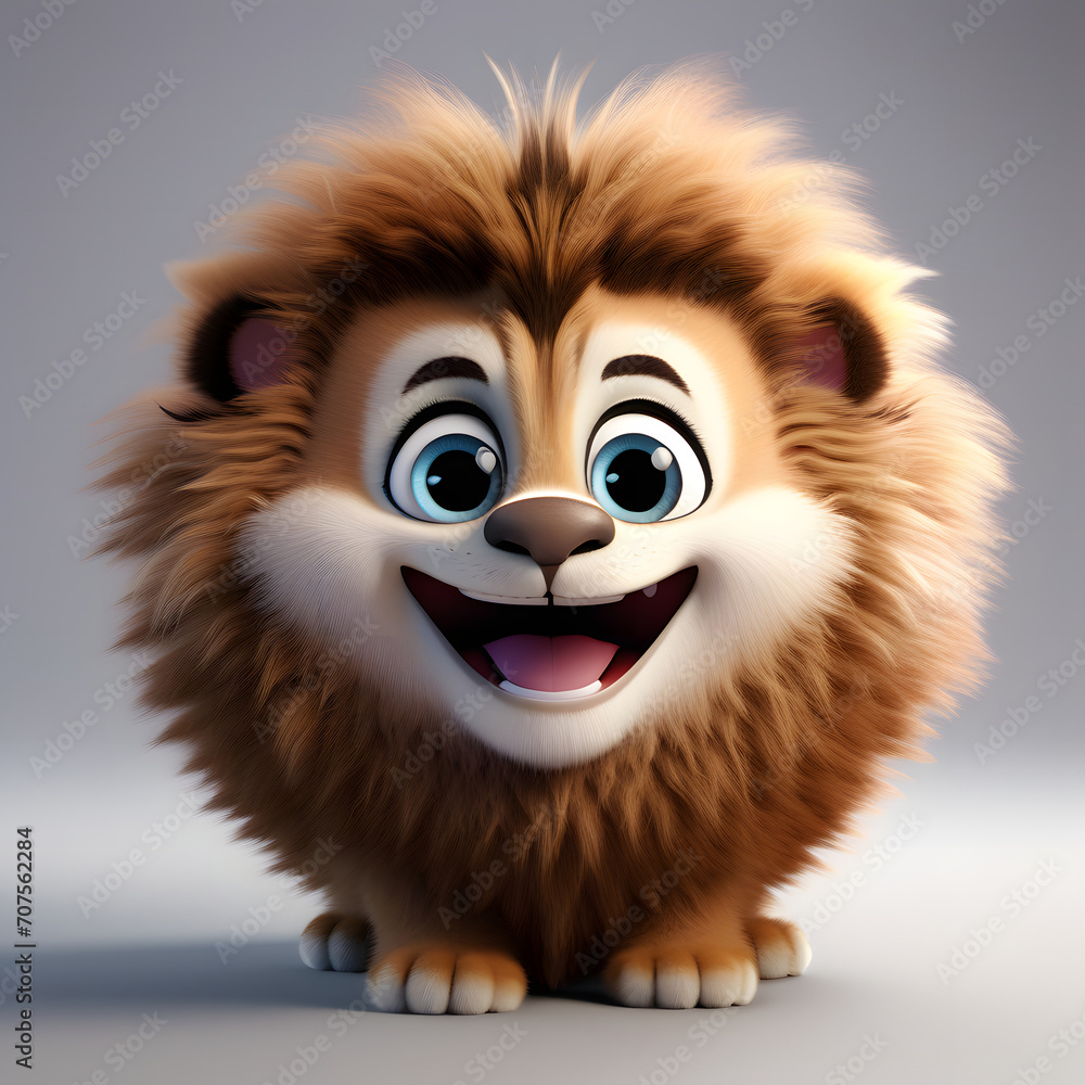 Lion smiling 066. Generate Ai