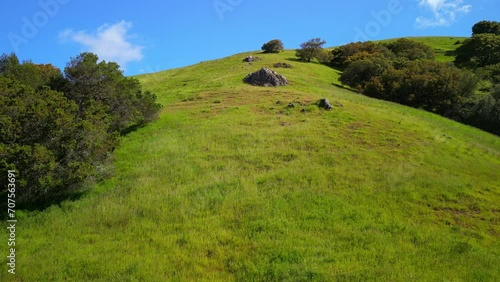 Lucas Valley Grassy Hills, Marin County, Drone Flythrough photo