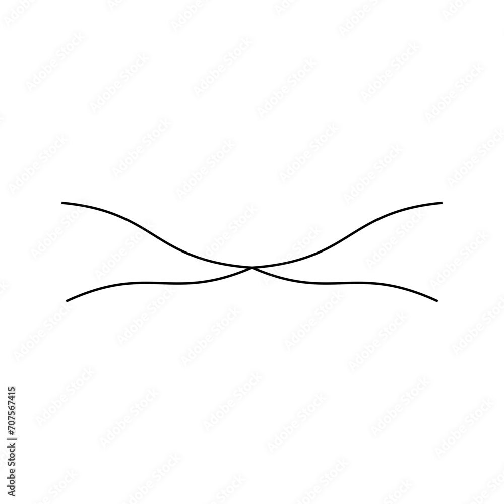 Minimal line art element for decorative artwork Minimal line art element for decorative artwork