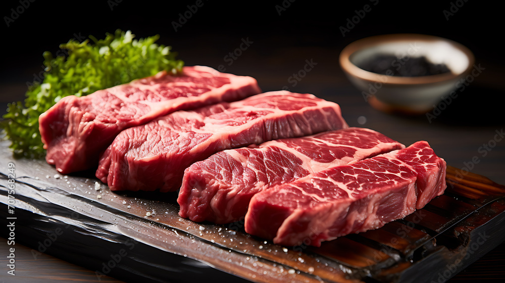 Wagyu beef close up