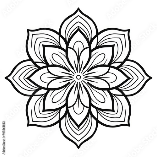 Mandala Coloring book art  wallpaper design  tile pattern  shirt  greeting card  sticker  lace pattern and tattoo. decoration for interior design.