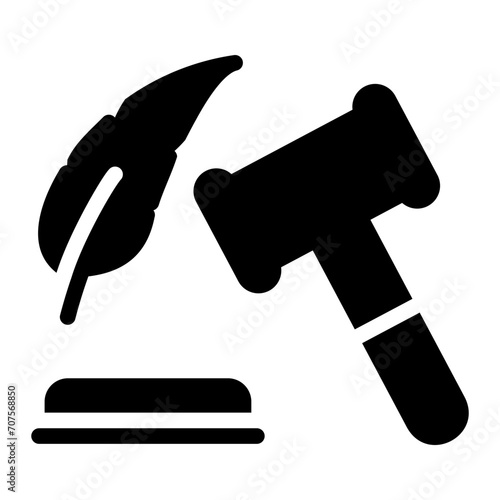 law glyph icon