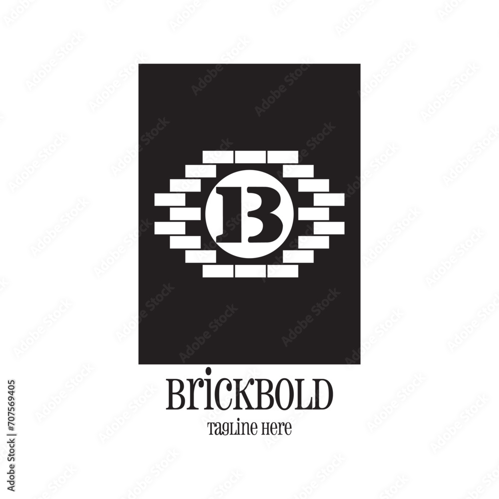bricks logo template is simple and unique bricks logo template is simple and unique