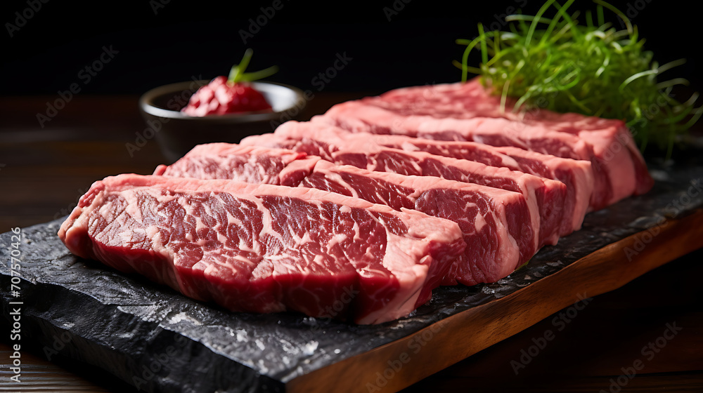 Wagyu beef close up