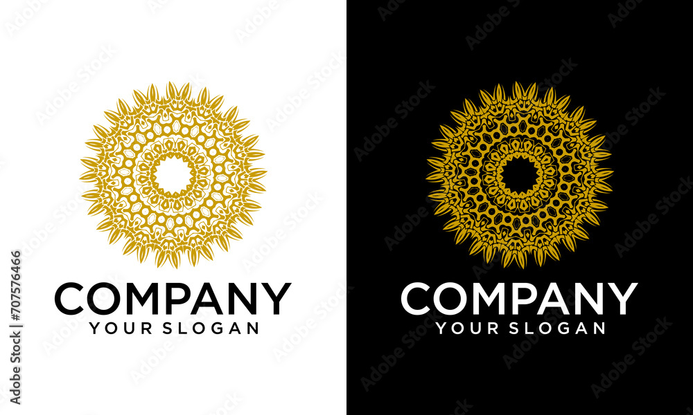 Fototapeta premium Creative Abstract elegant tree leaf flower logo icon vector design. Universal creative premium symbol. Graceful jewel boutique vector sign.