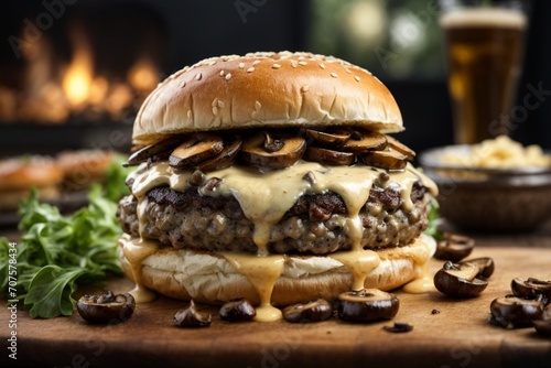 Mushroom Swiss Burger