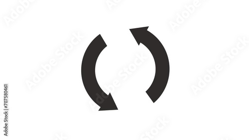2d animated buffering intert, circle, recycle icon sign with alpha channel photo