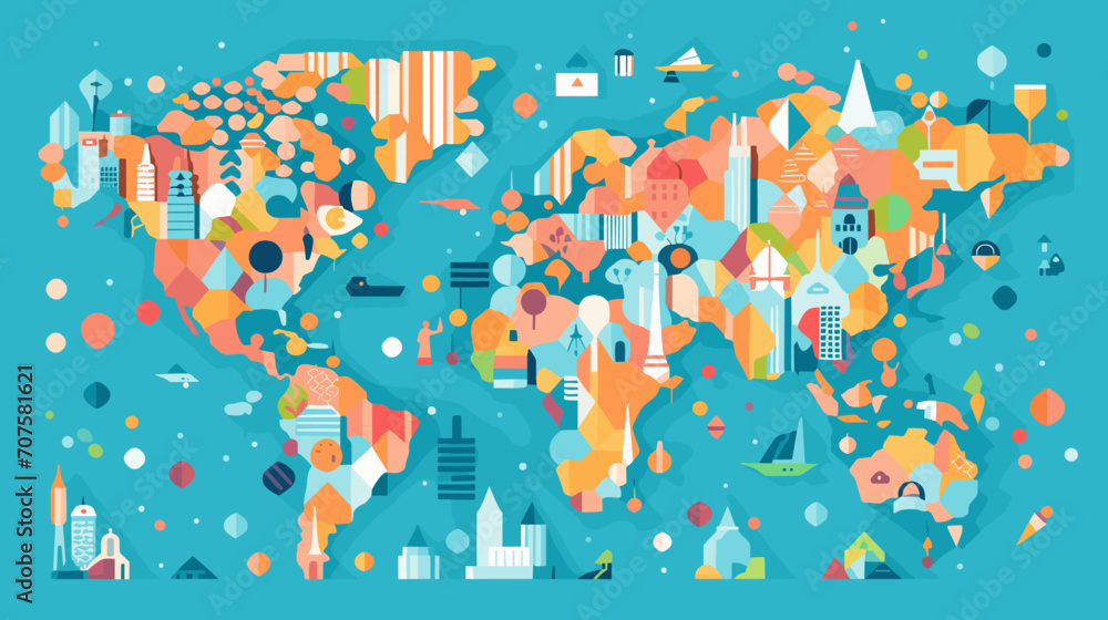 World wide business concept image. Vector illustration. World wide business concept image. Vector illustration.